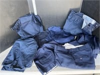 8 pairs of blue pants: dress, work, misc