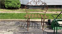 Wrought Iron Peanut Bench