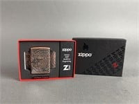 Zippo World Map Antique Copper Lighter