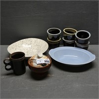 Brown Drip Cups & Mid Century Dishes