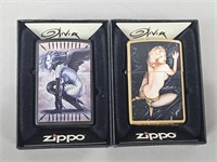 2 Zippo Olivia De Berardinis Lighters