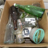 Large Lot of Assorted Glass Jars & Other Bottles