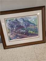 Vintage 1981 Theodore Xaras Train Painting