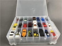 48 Hot Wheels/ Matchbox Cars With Case