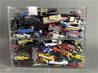 Clear Display  Bins Full of Die Cast Cars