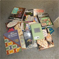 Box Lot of Quilting, Stitchery & Knitting Books