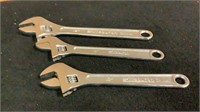 Pittsburgh adjustable wrenches 2-10” & 1-12”