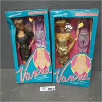 Pair of Vanna White Barbie Collector Dolls