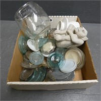 Lot of Glass Mason Jar Caps