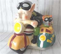 Road Hog Motorcycle Cookie Jar - No Flaws