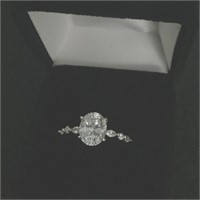 NEW Sterling Silver Solitaire Ring - Sz 7.5