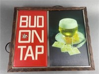Vintage 3D Bud On Top Light Up Sign