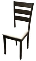 (4) Ladder Back Cushion Chairs (Chocolate Brown