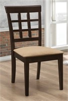 Gabriel Lattice Back Side Chairs Cappuccino and
