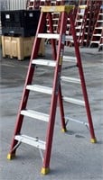 Louisville Red 6ft Ladder, 300 lb Load Capacity.
