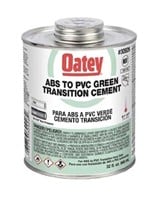 (12 Cans) Oatey ABS to PVC Green Transition Cement