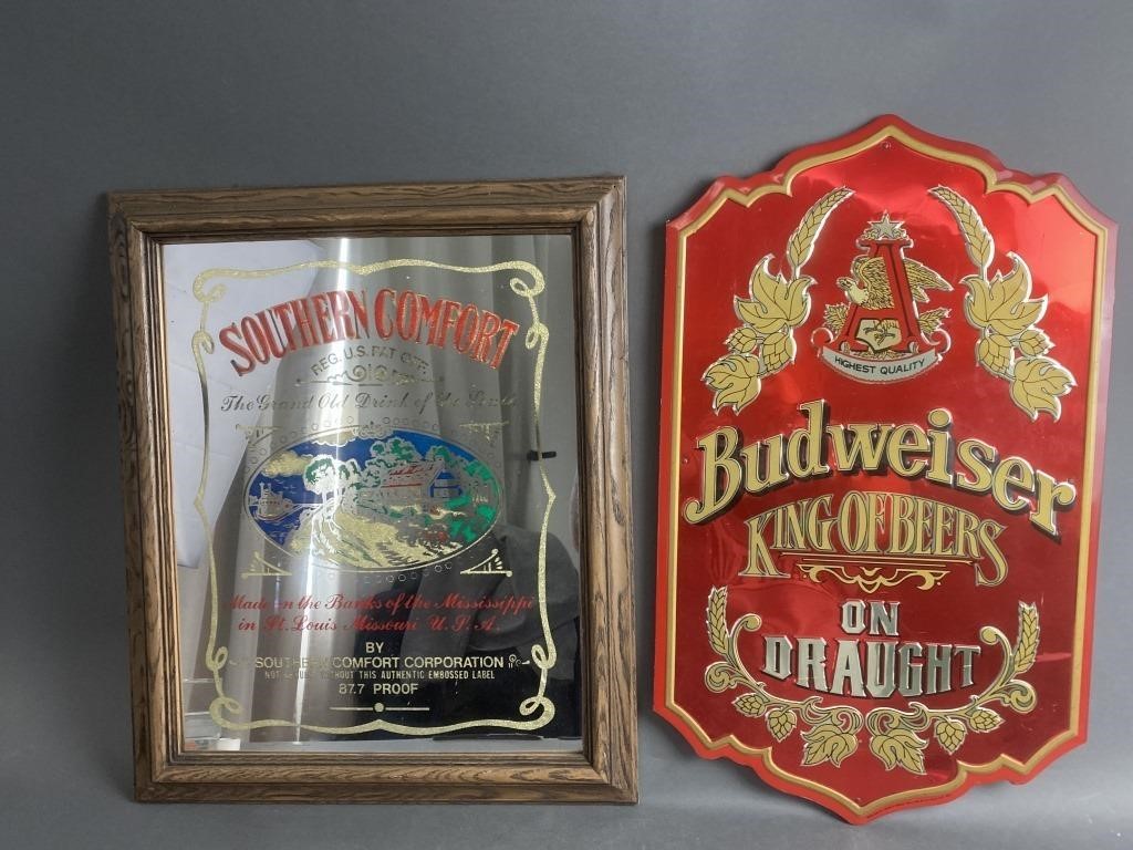 Southern Comfort & Budweiser Signs