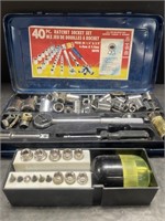 Ratchet Socket Set with SAE and metric sizes.