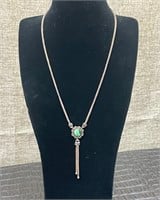 STERLING SILVER NECKLACE WITH CABOCHON STONE