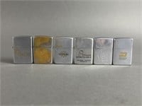 6 Early Zippo Lighters