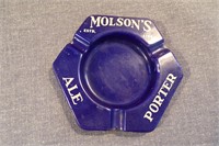 VIntage MOLSON'S PORTER ALE Porcelain Ashtray