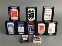 10 Vintage Logo Zippo Lighters