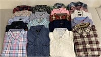 19 Men’s Button Up Shirts Size Large