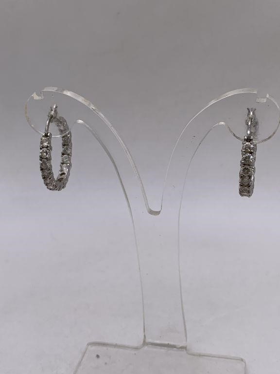 SIGNED FAS STERLING SILVER INSIDE OUT EARRINGS
