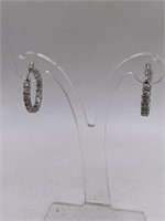 SIGNED FAS STERLING SILVER INSIDE OUT EARRINGS