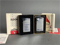 Vintage Zippo Slim Boeing & ITT Lighters