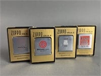 4 Vintage Zippo Rule Rulers in Boxes