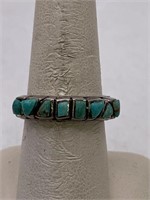 STERLING SILVER & TURQUOISE RING