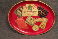 Vintage MCM Liquor Serving Tray - Decoupage Labels