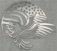 (5) Steel Laser Cut Wall Art American Eagle