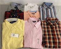 8 Men’s Button Up Shirts Size Large