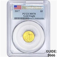 2017 $5 1/10oz. Gold Eagle PCGS MS70