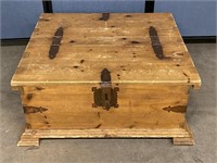 Double Lid Farmhouse Style Trunk/Coffee Table
