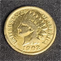 1902 Gold colored Indian Head Penny found inside