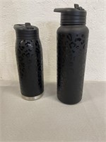 Lot of 2 HydraPeak Stainless Bottles- Black