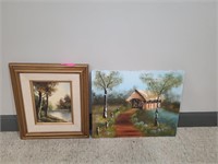 16x18 and 20x16 Signed Landscape Paintings on Canv