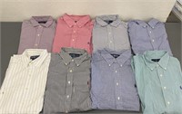 8 Ralph Lauren Button Up Shirts Size Large