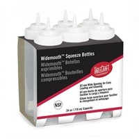 6 PACK 24 Oz Widemouth Squeeze Bottle