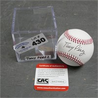 Tony Perez Signed Baseball w/ CAS