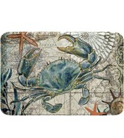 New Crab Coastal Bath Mat,Nautical Floor Door