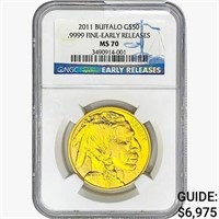 2011 1oz. Gold $50 Buffalo NGC MS70 ER