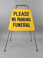 Double Sided Metal No Parking Funeral Sign