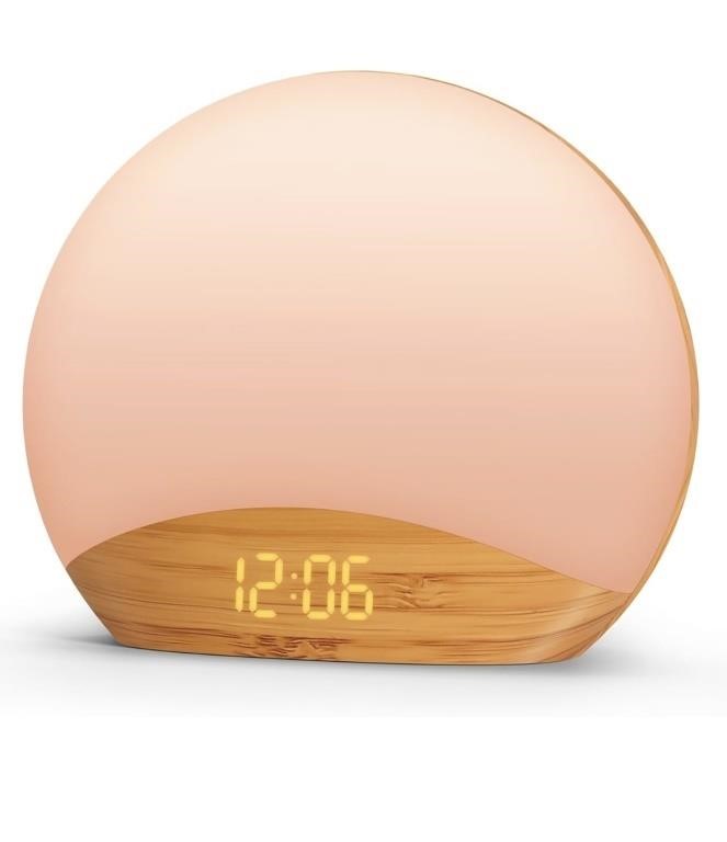 Like new Wood Grain Sunrise Alarm Clock and Sound