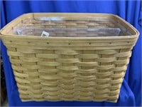 Longaberger 2903 Newspaper Basket with leather
