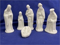 Vintage Nativity porcelain 6 pieces.  1996.