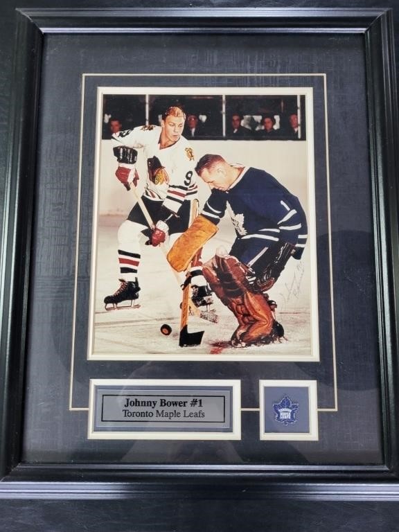 Autographed Johnny Bower Print